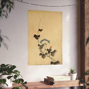 4599905004343280469_2048.jpeg Blue Blossom of Morning Glory on Vine - Katsushika Hokusai (1830) - Japanese Woodblock Poster Print