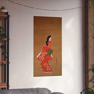 9118120478539897309_2048.jpeg Beauty Looking Back - Hishikawa Moronobu (c. 17th century) - Japanese Woodblock Poster Print