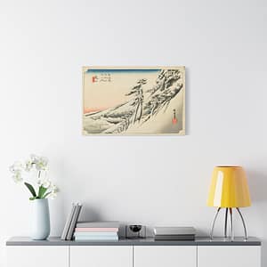 9222736960380477001_2048.jpeg Kameyama, Clear Weather After Snow - Utagawa Hiroshige (c. 1832-33) - Japanese Woodblock Canvas Print
