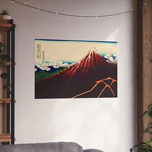 9659921288090996937_2048.jpeg Thunderstorm Beneath the Summit (Sanka Hakuu, Black Fuji) - Katsushika Hokusai (c. 1830-32) - Japanese Woodblock Poster Print