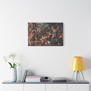 12122326474123210370_2048.jpeg The Abduction of the Sabine Women - Pietro da Cortona (c. 1629-30) - Classical Canvas Print