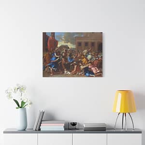12632709617350136980_2048.jpeg The Abduction of the Sabine Women - Nicolas Poussin (c. 1634-35) - Classical Canvas Print