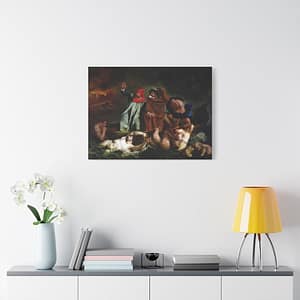 4337062915555641055_2048.jpeg The Barque of Dante - Eugène Delacroix (1822) - Classical Canvas Print