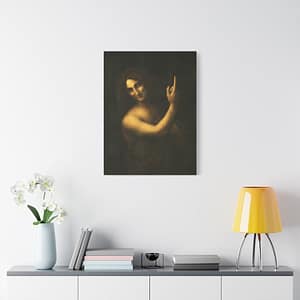 1079525773524810692_2048.jpeg Saint John the Baptist - Leonardo da Vinci (c. 1513-16) - Renaissance Canvas Print