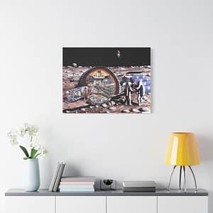 14219839247625741772_2048.jpeg Inflatable Module for Lunar Base - NASA (1989) - Space Age Canvas Print