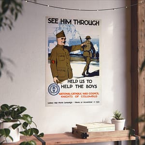 1565526534195269518_2048.jpeg See Him Through - Help us to Help the Boys - Burton Rice (1918) - Patriotic WWI Poster Print