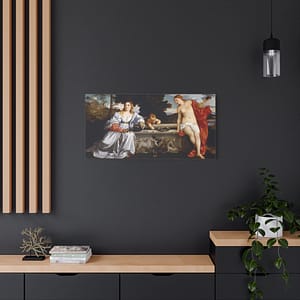 17502583508682714786_2048.jpeg Sacred and Profane Love - Titian (c. 1514) - Renaissance Canvas Print