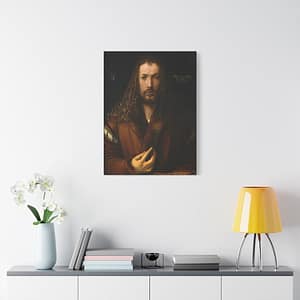 17587270591445800529_2048.jpeg Self-Portrait at Twenty-Eight - Albrecht Dürer (1500) - Renaissance Canvas Print