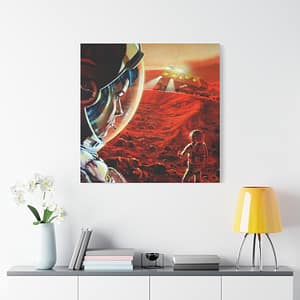 17716702211574814546_2048.jpeg Astronauts Walking on Mars During a Dust Storm - NASA, Paul DiMare (1989) - Space Age Canvas Print