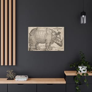 3336393504785456230_2048.jpeg Rhinoceros - Albrecht Dürer (1515) - Renaissance Canvas Print