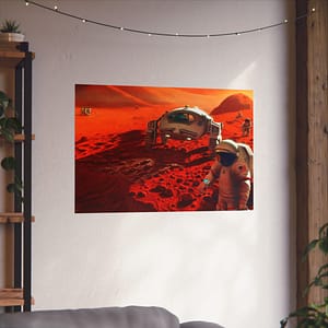 7985794912071807972_2048.jpeg Humans on Mars - NASA, Pat Rawlings (1995) - Space Age Poster Print