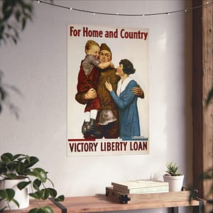 8786726315813415925_2048.jpeg For Home and Country - Victory Liberty Loan - Alfred Everitt Orr (1918) - Patriotic WWI Poster Print