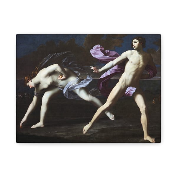 10119551925676710396_2048-1.jpeg Atalanta and Hippomenes – Guido Reni (c. 1620-25) – Classical Canvas Print