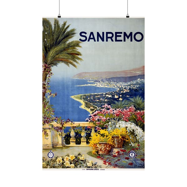 1014548273768478706_2048-1.jpeg Sanremo, Italy – ENIT Italian National Tourist Board (c. 1920) – Vintage Travel Poster Print
