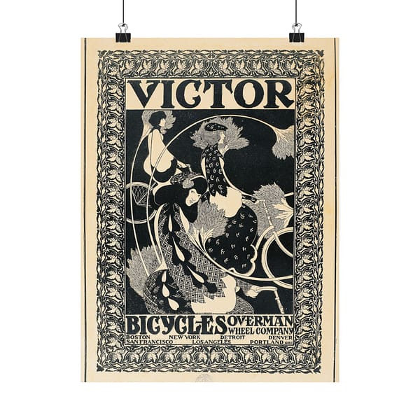 10541107483613067747_2048-1.jpeg Victor Bicycles ad – William Henry Bradley (c. 1896) – Art Nouveau Poster Print