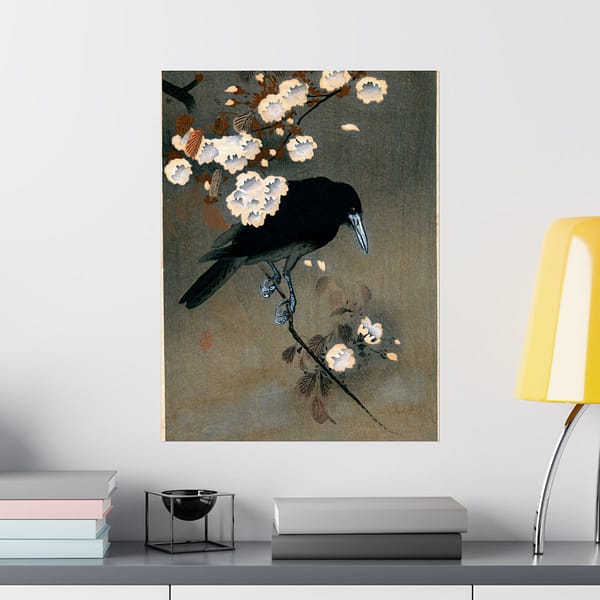 10670536214852355348_2048-1.jpeg Crow and Blossom – Ohara Koson (c. 1910) – Japanese Woodblock Poster Print