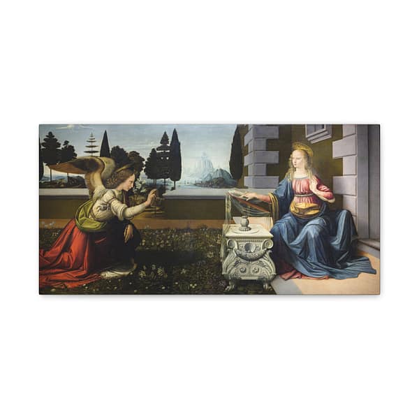 10736507919204593926_2048-1.jpeg The Annunciation – Leonardo da Vinci (c. 1472-76) – Renaissance Canvas Print