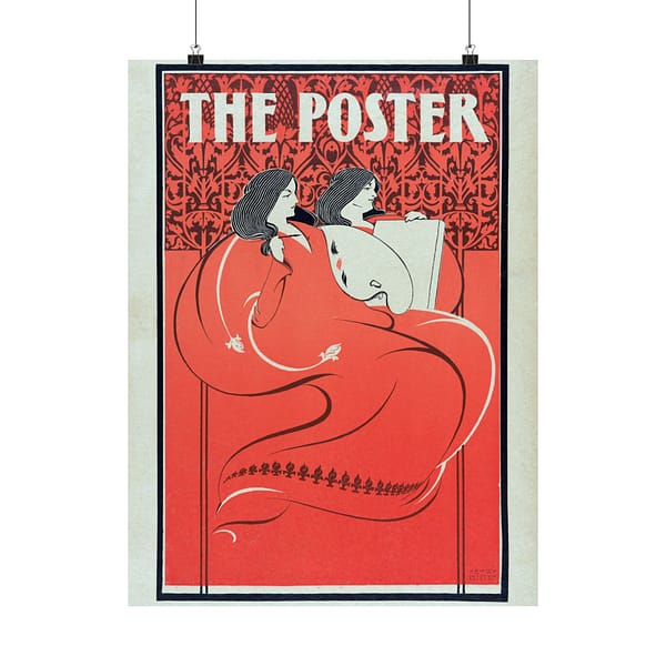 10843353637740820890_2048-1.jpeg The Poster, Miss Art and Miss Litho – Elisha Brown Bird (1896) – Art Nouveau Poster Print
