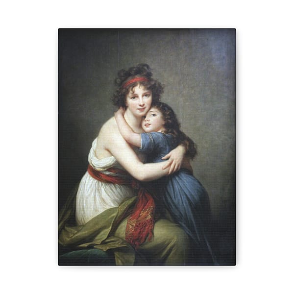 10918069182707044395_2048-1.jpeg Self-Portrait with Julie (à la Grecque) – Élisabeth Vigée Le Brun (1789) – Classical Canvas Print