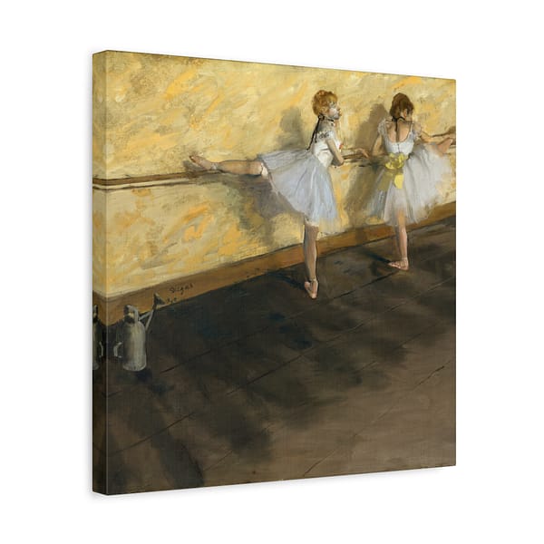 11046004507472493272_2048-1.jpeg Dancers Practicing at the Barre – Edgar Degas (1877) – Impressionist Canvas Print