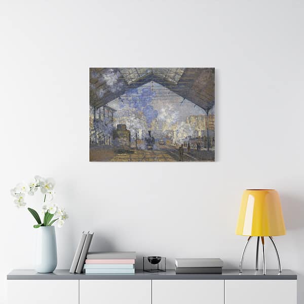 11054262684706363870_2048-1.jpeg La Gare Saint-Lazare – Claude Monet (1877) – Impressionist Canvas Print