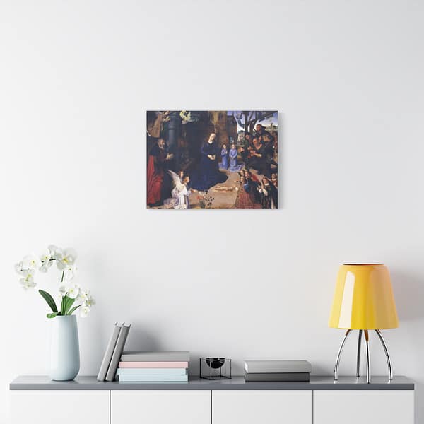 11093737649748986239_2048-1.jpeg Portinari Altarpiece (central panel) – Hugo van der Goes (c. 1475) – Renaissance Canvas Print