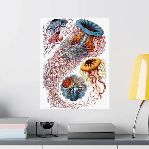 11350795559440806486_2048-1.jpeg Jellyfish (Discomedusae), Kunstformen der Natur – Ernst Haeckel (1904) – Natural History Poster Print