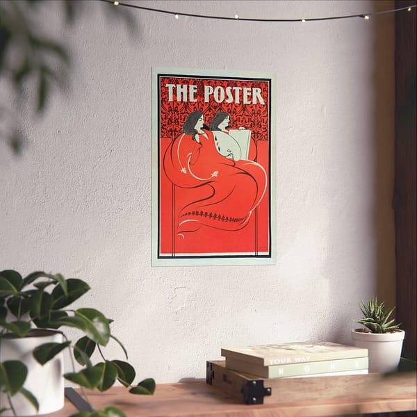 11663574940980654560_2048-1.jpeg The Poster, Miss Art and Miss Litho – Elisha Brown Bird (1896) – Art Nouveau Poster Print