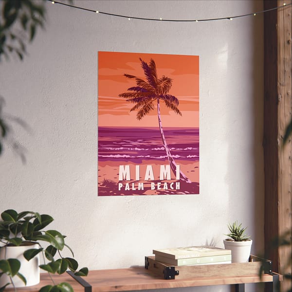 12059864380285916954_2048-1.jpeg Miami, Florida - LUNE Original - Vintage Style Travel Poster Print