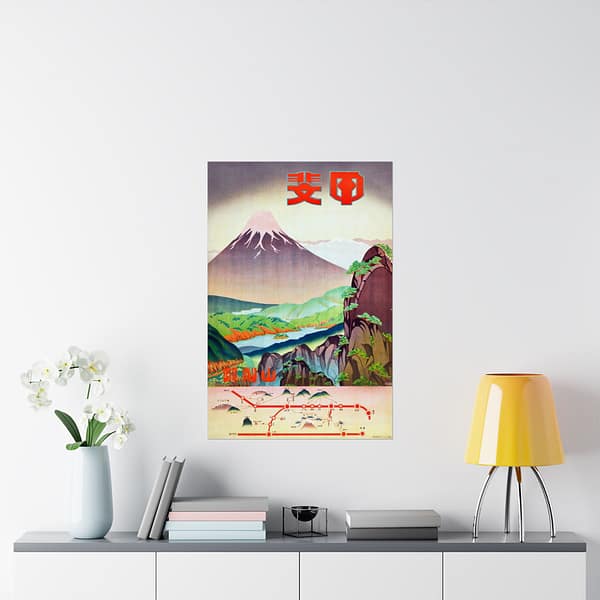 12129065761434751161_2048-1.jpeg Fields of Color, Yamanashi Prefecture – Japanese Railways (c. 1930s) – Vintage Travel Poster Print