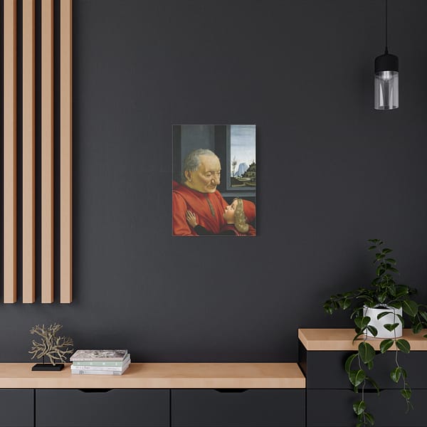 12146414062726831552_2048-1.jpeg An Old Man and His Grandson – Domenico Ghirlandaio (c. 1490) – Renaissance Canvas Print