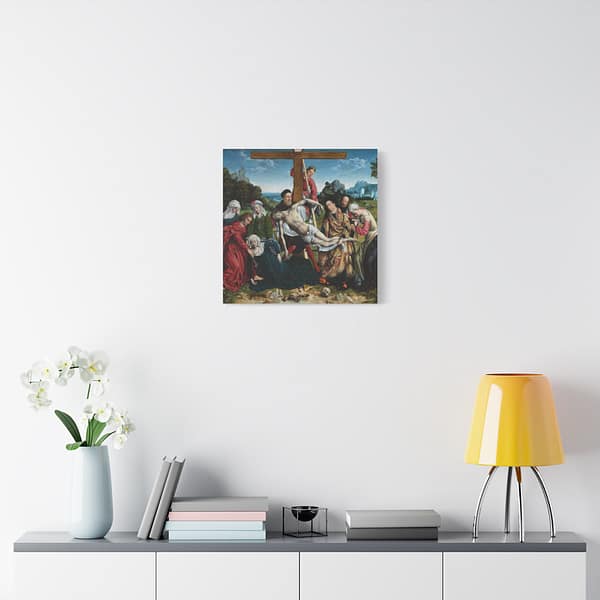 12284698723254835016_2048-1.jpeg The Descent from the Cross – Joos van Cleve (c. 1518-1520) – Renaissance Canvas Print