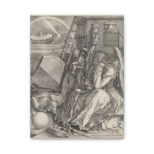 12290585791424448_2048-1.jpeg Melencolia I – Albrecht Dürer (1514) – Renaissance Canvas Print