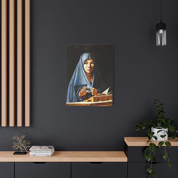 12466107122875312343_2048-1.jpeg Virgin of the Annunciation – Antonello da Messina (1476) – Renaissance Canvas Print