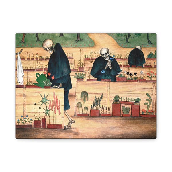 12539840630141658046_2048-1.jpeg Garden of Death fresco at Tampere Cathedral – Hugo Simberg (1906) – Renaissance Style Canvas Print
