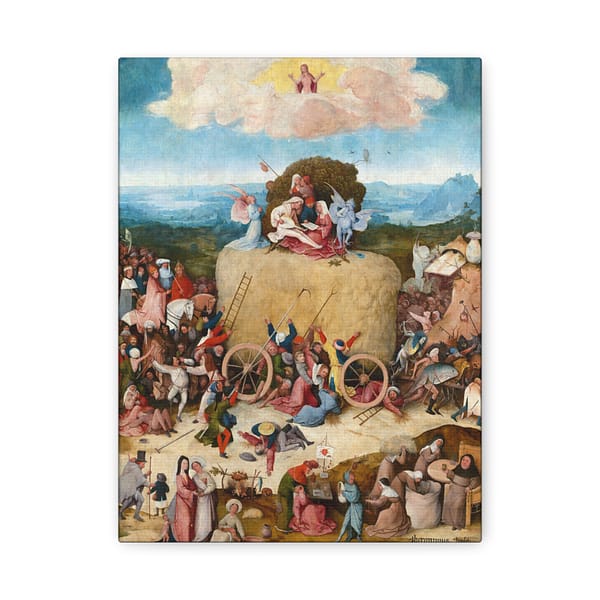 12641828151717760210_2048-1.jpeg The Haywain Triptych (central panel) – Hieronymus Bosch (c. 1510) – Renaissance Canvas Print