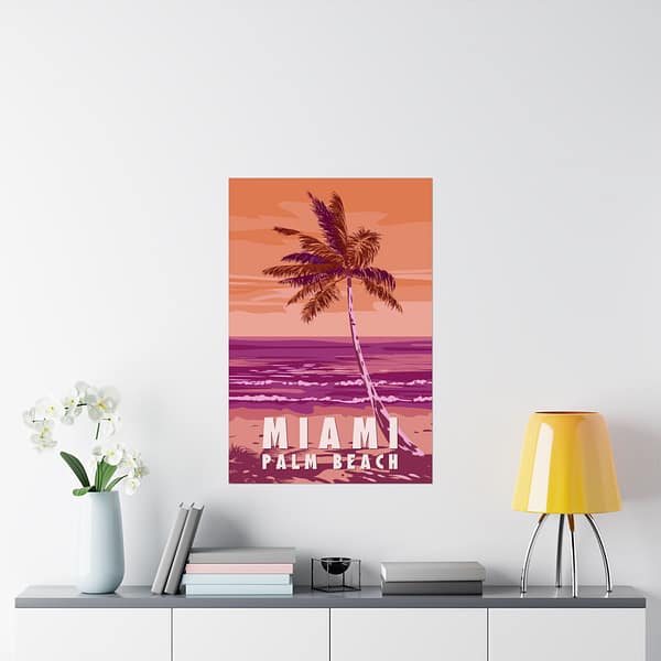 12898528841421188174_2048-1.jpeg Miami, Florida - LUNE Original - Vintage Style Travel Poster Print