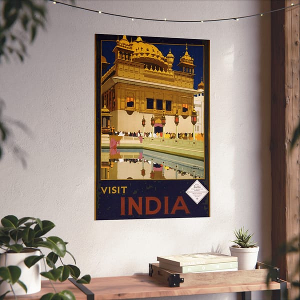 13036787476325728859_2048-2.jpeg Visit India – India State Railways Bureau (c. 1935) – Vintage Travel Poster Print