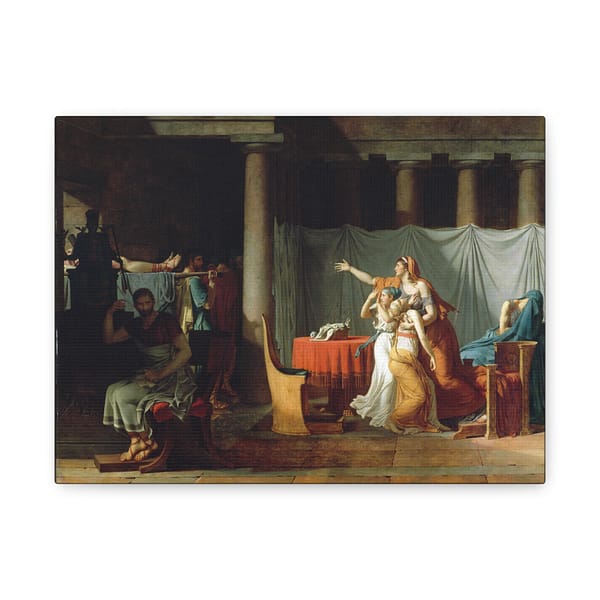 13367690654244465760_2048-1.jpeg Lictors Bring Brutus the Bodies of His Sons – Jacques-Louis David (1789) – Classical Canvas Print