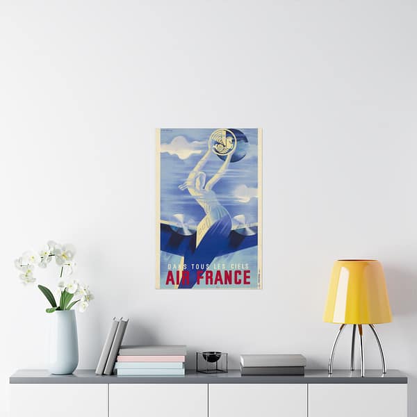 13573475528587945765_2048-1.jpeg Dans tous les ciels, Air France – R. de Valerio (c. 1930s) – Vintage Travel Poster Print