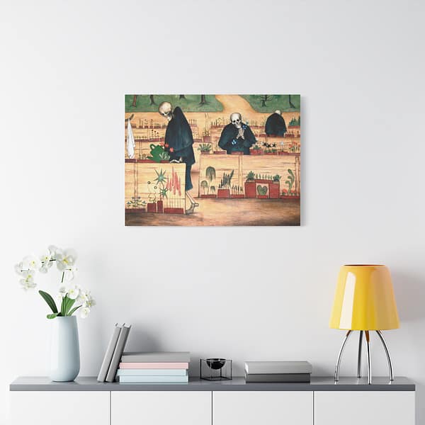 13679594858562909111_2048-1.jpeg Garden of Death fresco at Tampere Cathedral – Hugo Simberg (1906) – Renaissance Style Canvas Print