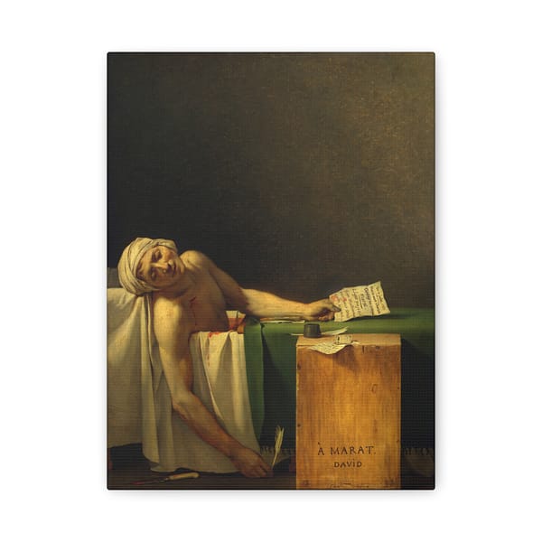 14036528650871180920_2048-1.jpeg The Death of Marat – Jacques-Louis David (1793) – Classical Canvas Print