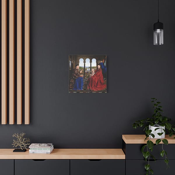 14048908601763114605_2048-1.jpeg Madonna of Chancellor Rolin – Jan van Eyck (c. 1435) – Renaissance Canvas Print