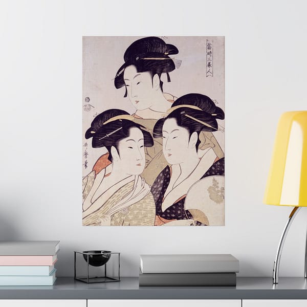 14286217413619841256_2048.jpeg Three Beauties of the Present Day - Kitagawa Utamaro (c. 1792-93) - Japanese Woodblock Poster Print