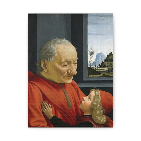 14924896342066620137_2048-1.jpeg An Old Man and His Grandson – Domenico Ghirlandaio (c. 1490) – Renaissance Canvas Print