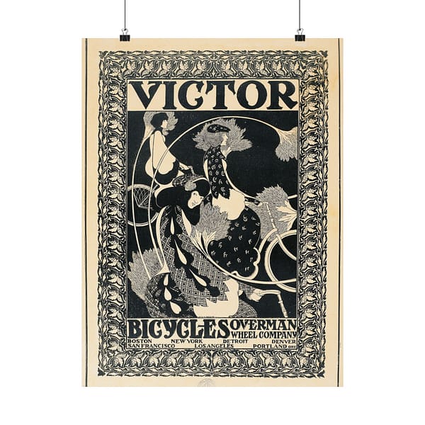 15159211298818724350_2048-1.jpeg Victor Bicycles ad – William Henry Bradley (c. 1896) – Art Nouveau Poster Print