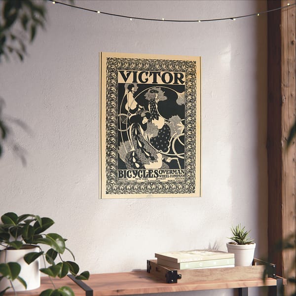 15207896257041018098_2048-1.jpeg Victor Bicycles ad – William Henry Bradley (c. 1896) – Art Nouveau Poster Print
