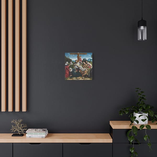1527903961090628573_2048-1.jpeg The Descent from the Cross – Joos van Cleve (c. 1518-1520) – Renaissance Canvas Print