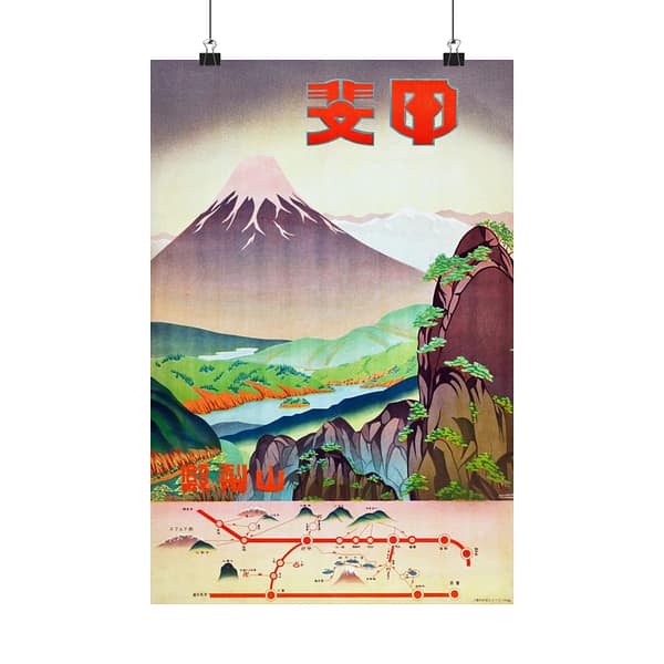 15352763561739706463_2048-1.jpeg Fields of Color, Yamanashi Prefecture – Japanese Railways (c. 1930s) – Vintage Travel Poster Print
