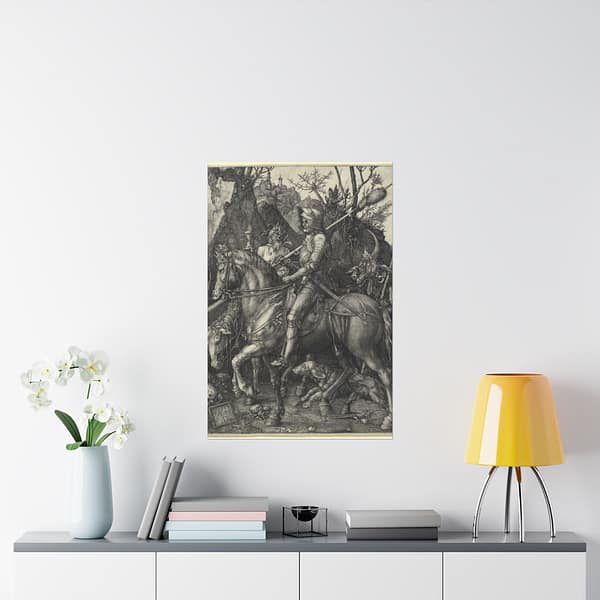 15585973332021192979_2048-1.jpeg Knight, Death, and the Devil – Albrecht Dürer (1513) – Renaissance Poster Print
